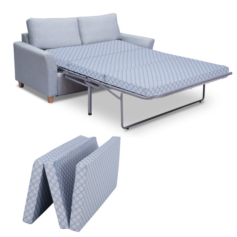 Canapé-lit pliable de remplacement en mousse à mémoire de forme avec matelas à mémoire de forme 4 po, canapé non inclus, Gris