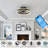Indoor Bedroom Flush Mount Ceiling Fan with Light, LED Bladeless Ceiling Fan with Remote Control and Light Kit Include, Ideal For Low Ceilings-324309359