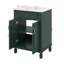 Meuble-lavabo 24 po avec lavabo supérieur, armoire de rangement moderne avec 2 portes et tablette réglable-118158231