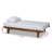 Bethene Extendable Platform Bed in Walnut Finish, 12.4'' H X 40.30'' W X 74.8'' L