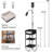 Floor Lamp With End Table, Side Table With Lamp Attached, Bedside Nightstand Light For Small Spaces With Wicker Drawer And Storage Shelf For Living Room, Bedroom, Guest Room, 2 Bulbs Included