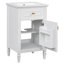 Meuble-lavabo simple autoportant moderne de 20 po avec lavabo, rangement inclinable, pieds en bois massif et petite salle de bain-1908538618