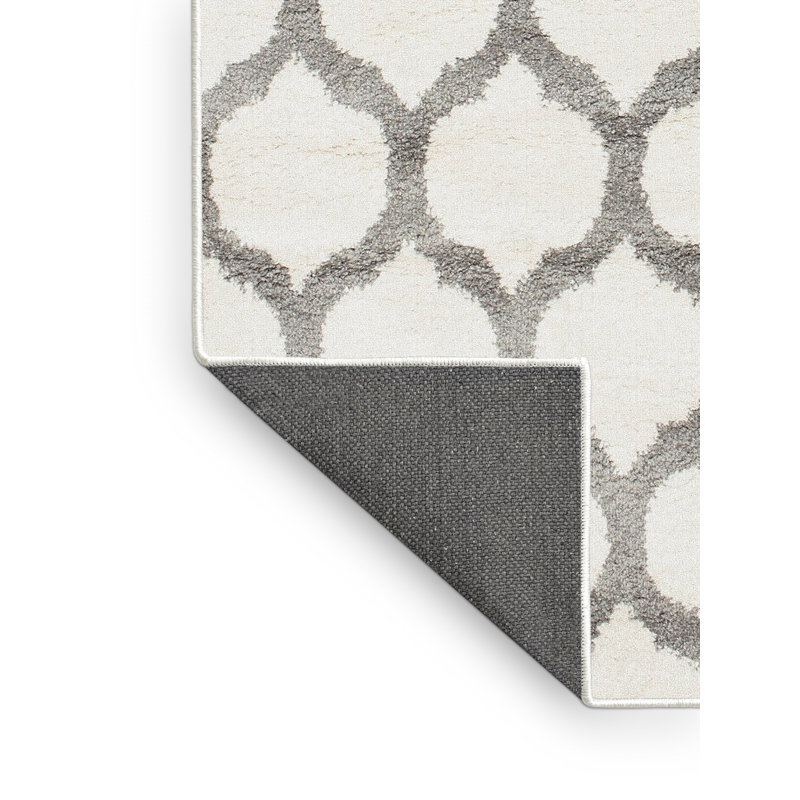 Tapis coquillage/gris zone contemporaine, Rectangle 5 pi x 7 pi