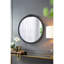 Cadre de miroir rond rose à la main, 30 po x 30 po, pour espace de vie, cadre de décoration de salle de bain noir-949940732