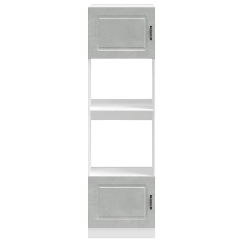 Oven Cabinets 2 Pcs Lucca Engineered Wood, Concrete Grey