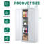 Armoire de rangement en métal durable de 71 pouces avec portes verrouillables et 3 tablettes réglables pour une organisation sécuritaire-907432989