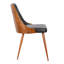 Chaise de salle à manger capitonnée Winship Mid-Century en similicuir et bois de noyer-19477874