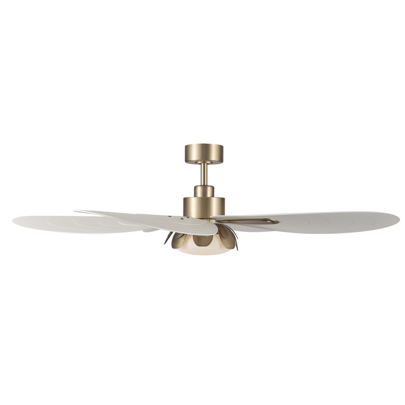 Saltcress 60" 5CCT LED Smart Ceiling Fan, Brass