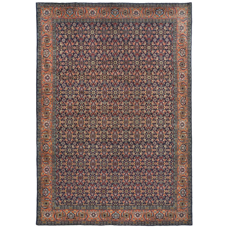 Tapis oriental unique de style prune 8 pi x 11 pi 5 po