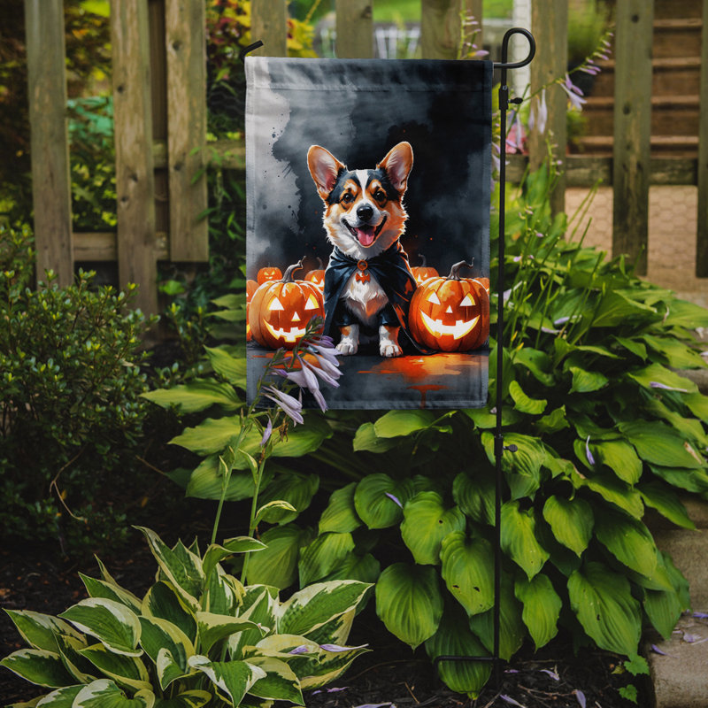 Drapeau de jardin chiot Halloween, Corgi