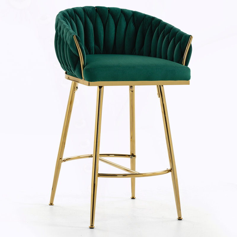 Tabourets de bar 26 po, Green/Gold