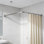 Tringle de douche 36 po avec support de plafond, tringle à rideau de douche en métal, finition chromée