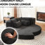 Fauteuil inclinable semi-rigide en velours côtelé 21 de 78,5 pouces avec coussins de cou, cinq coussins, aucun assemblage, soutien à domicile confortable, installation facile, confort