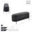 Aelia Leather Bench With Metal Legs-1216392957