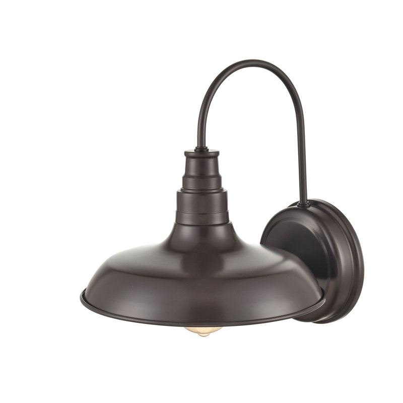 Mckoy 13" Tall Outdoor Wall Sconce Barn Light, Powder Coated Bronze
