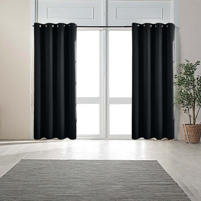 Paire de rideaux avec rideaux superposés de l 63 po x L 52 po pour chambre à coucher