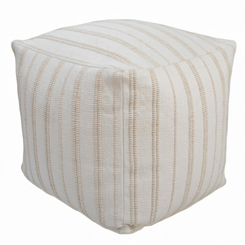 Pouf en coton tissé / polyester