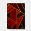 «Yellow Triangulars Over Shades Of Red», reproduction sur toile-50574482
