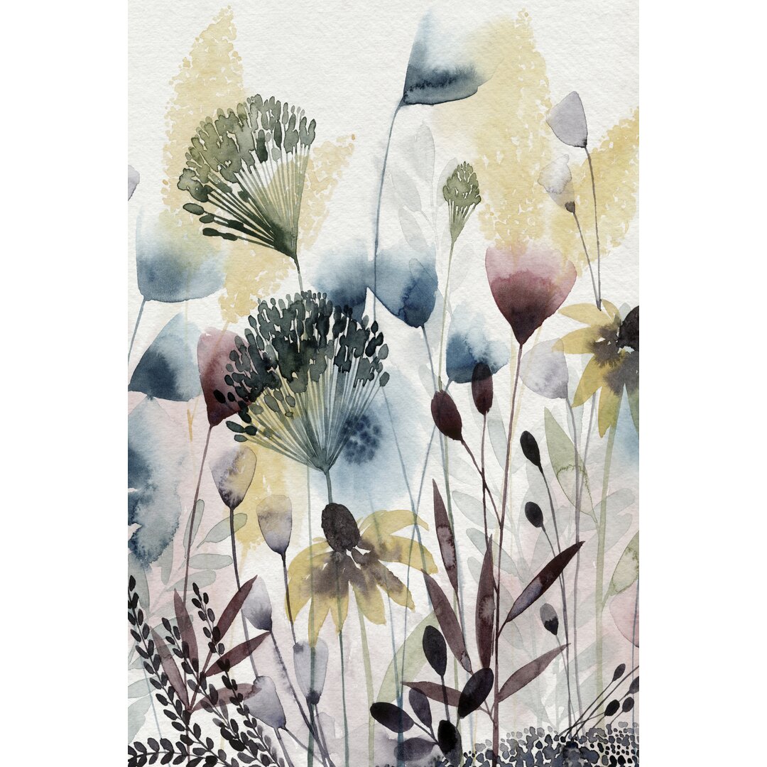 Leinwandbild Aquarell Wildblume I