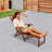 Folding Reclining Chair With Adjustable Backrest Solid Wood Lounge Chair Portable Chair For Outdoor Garden, Terrace, Patio, Beach