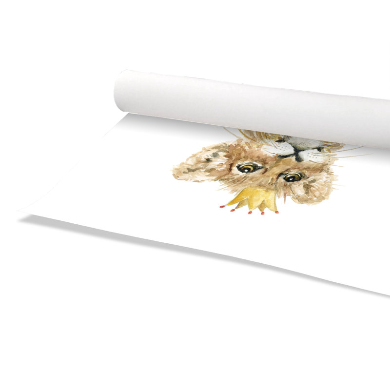 «Savanah Club Rolled Savannah Lion Cub», impression sur papier, H 36 po x l 24 po x P 1 po