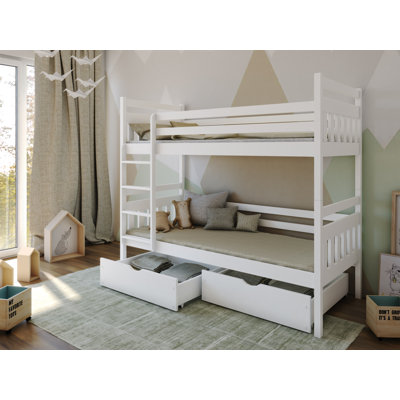 Alizeh European Single (90 X 200 Cm) Bunk Bed with Storage Included
