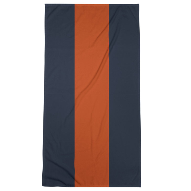 Beach Towel, Navy Blue/Light Orange