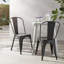 Chaises de salle à manger en métal, noir mat, 1 unité (paquet de 4)