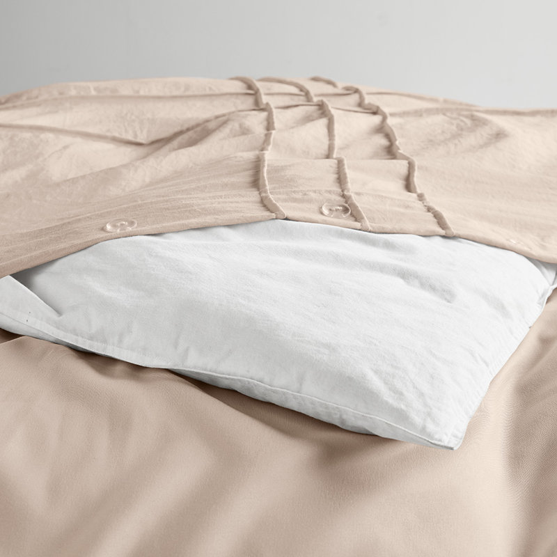Porter Textured Duvet Cover Bedding Set, Blush, Full Duvet Cover + 2 Standard Shams