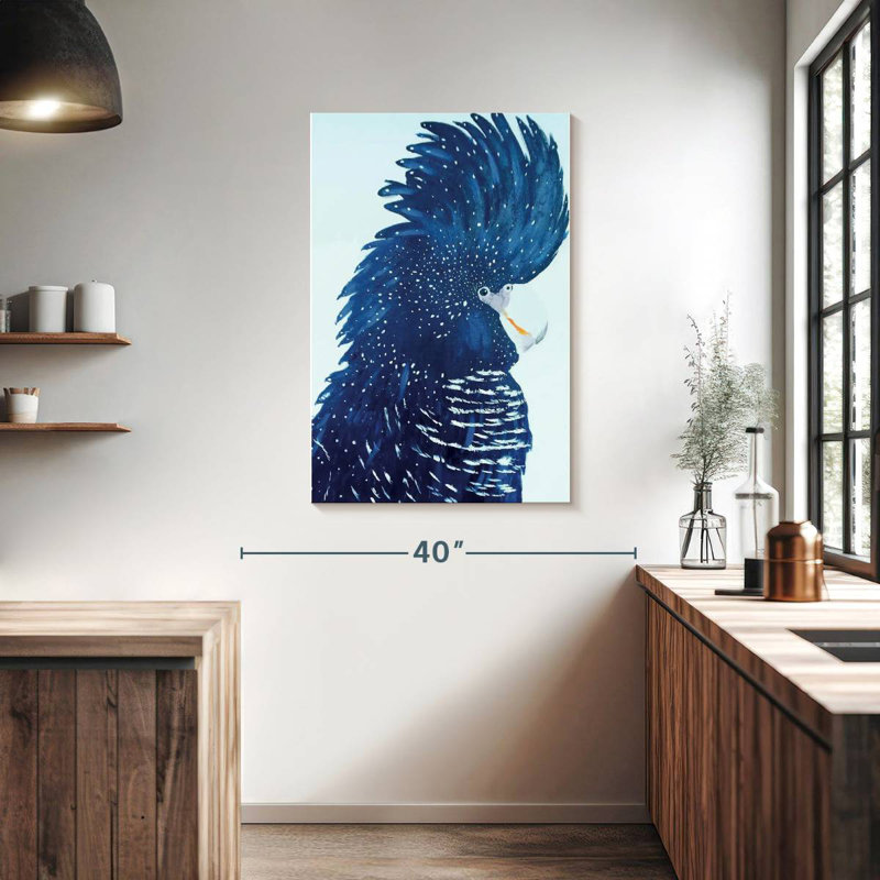 Brampt Pablo The Black Cockatoo, 39" H x 26" W