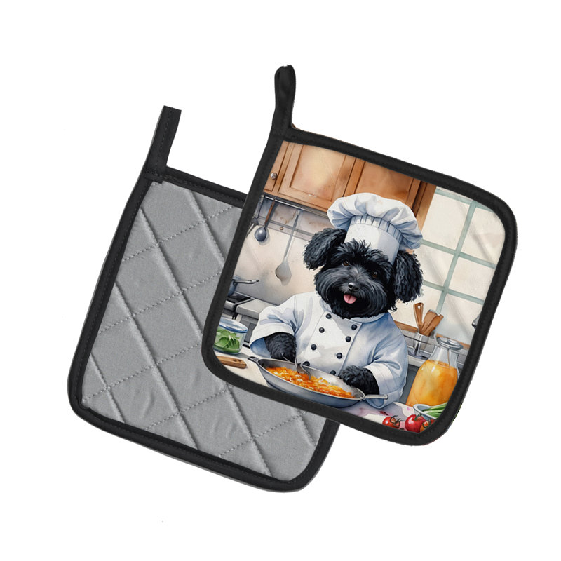 Ensemble de poignées en polyester Caroline's Treasures The Dog Chef