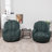Petal Tufted Swivel Bucket Chair(Set Of 2)-2091933642