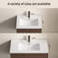 Lavabo vasque de salle de bain, comptoir de meuble-lavabo en céramique sans trop-plein, pratique pour ranger des objets personnels