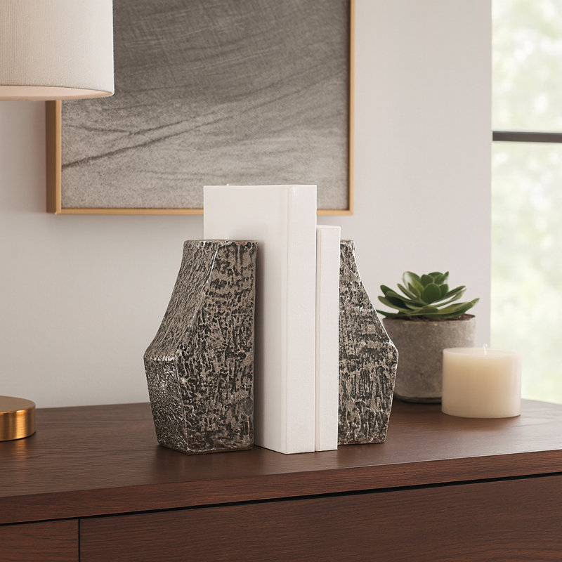 Serre-livres et vase à fleurs Modern Modern Textured Decorative