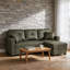 Canapé d'angle convertible en lit d'appoint en forme de L, avec méridienne de rangement réversible pour petits espaces-133866457