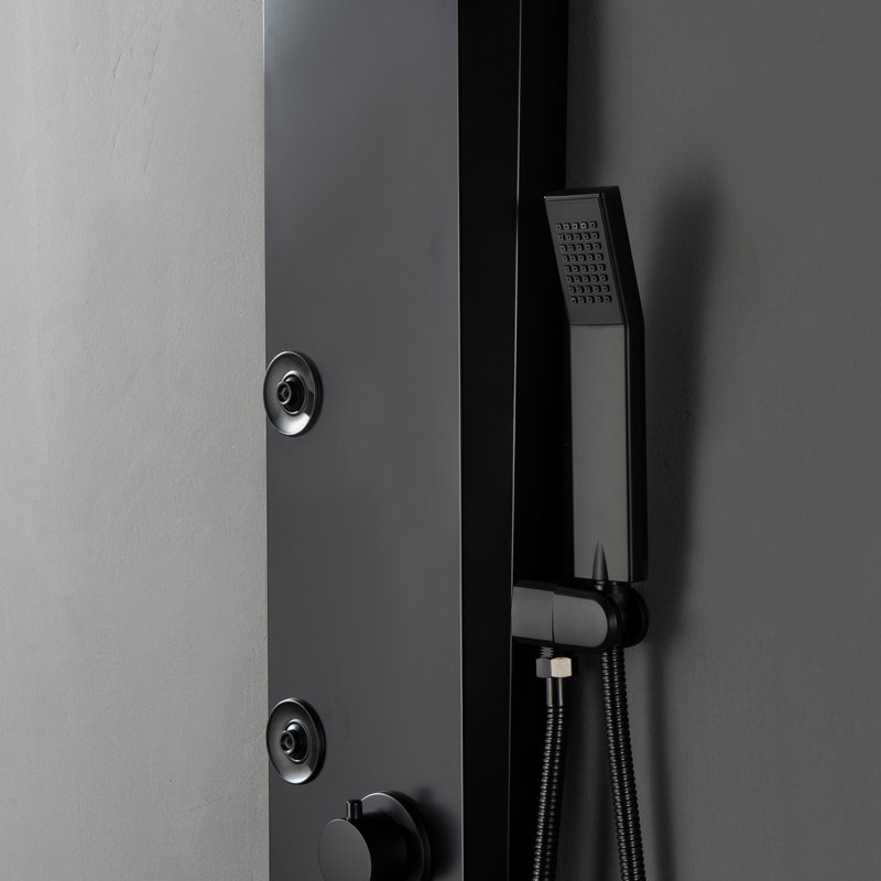 54.33'' Shower Panel with Fixed Shower Head, Matte Black
