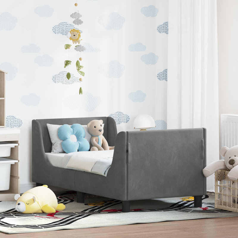 Bed Frame, Cot Bed / Toddler (70 x 140cm), Dark Grey/Black