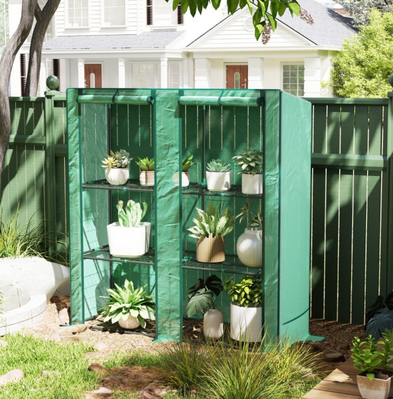 Three-Tier Mini Greenhouse - Green
