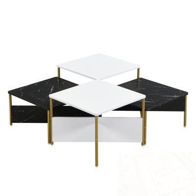 4-piece Nesting Coffee Tables with metal legs