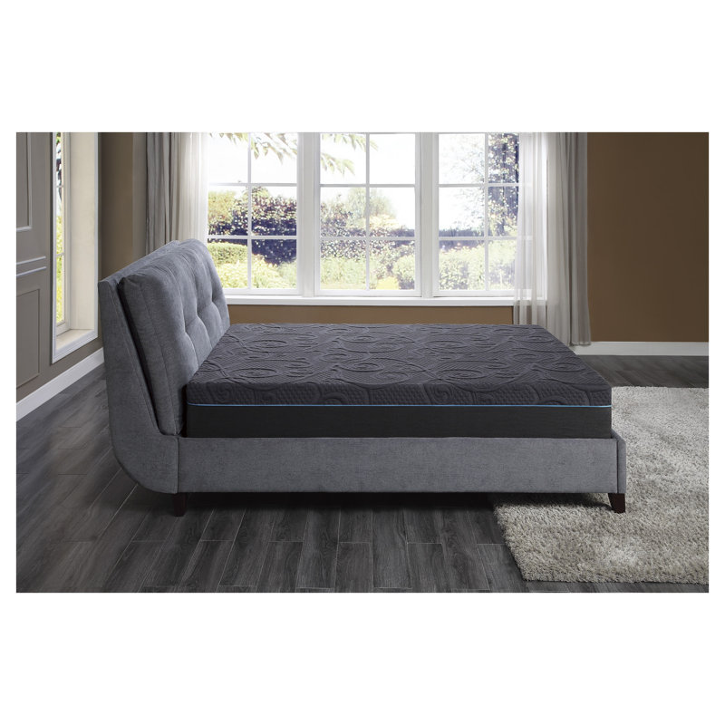 Matelas hybride 11 po Eastern King - mousse viscoélastique imprégnée de gel avec 756 ressorts ensachés pour isoler les mouvements, support mi-ferme, matelas dans une boîte