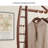 23.62"L Dark Brown Simple Solid Wood Sailboat Clothes Rack