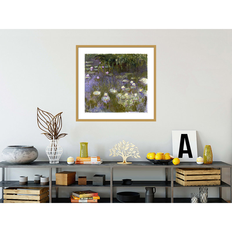Nymphéas par Claude Monet - Impression sur toile, H 33,5 po x l 35,21 po
