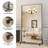 67X40 Inch Oversized Floor Mirror, Black Square Hanging Mirror With Wheels, Metal Frame, High - Quality