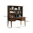 Retro Brown Rectangular Solid Wood Writing Desk-1230101617