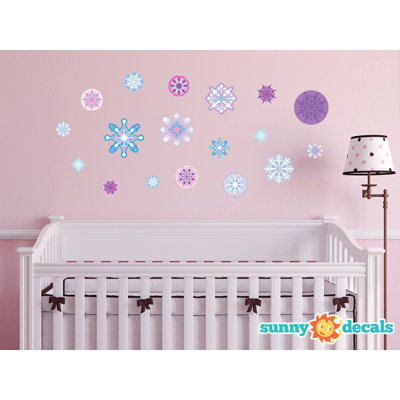 Adhésif décoratif flocon de neige en tissu Frozen Inspired