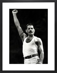 Freddie Mercury Performing - Print on Wood