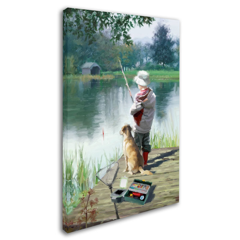 «Waiting for a Bite», reproduction sur toile tendue, H 32 po x l 22 po x P 2 po