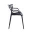Chaise en plastique 4 pièces noir-305319996