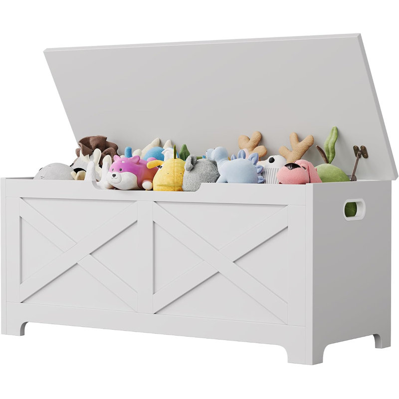 Coffret de rangement en bois de style champêtre, banc, coffre à jouets d'entrée et rangement de chambre