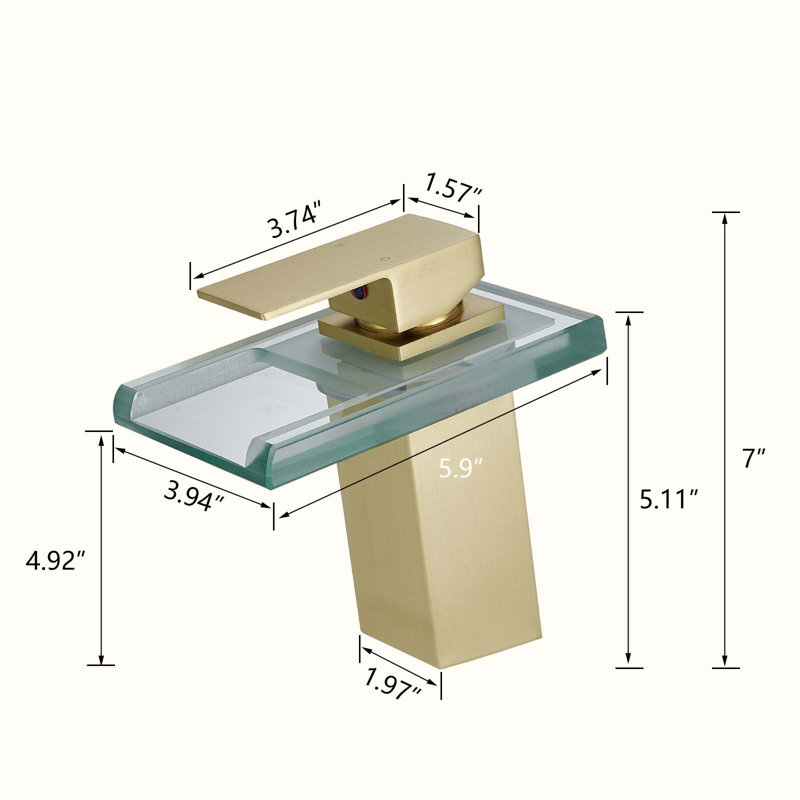 Single-handle Bathroom Faucet, Brushed Gold